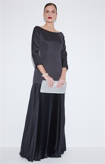 КЛАТЧ-конверт из серебристых Пайеток - фото 39391