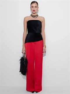 БЮСТЬЕ с БАСКОЙ наискосок (из плотного бархата) - фото 39425