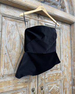 БЮСТЬЕ с БАСКОЙ наискосок (из плотного бархата) - фото 39430