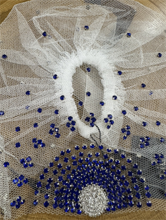 ТЮРБАН из вуали со стразами Swarovski by Beretkah - фото 39442