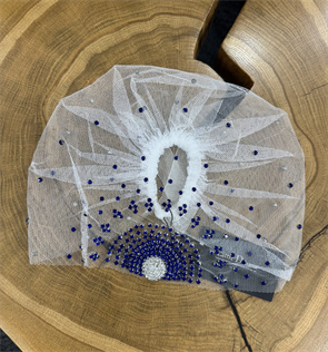 ТЮРБАН из вуали со стразами Swarovski by Beretkah - фото 39443