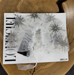 ТЮРБАН из вуали со стразами Swarovski "ЗВЕЗДЫ" by Beretkah - фото 39453