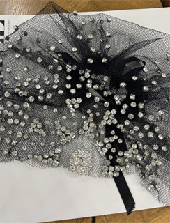 ТЮРБАН из вуали со странами SWAROVSKI By BERETKAH (треугольники) - фото 39477