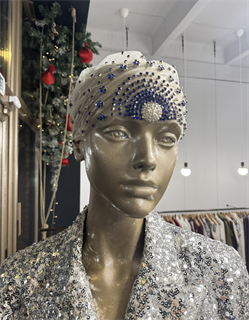 ТЮРБАН из вуали со стразами Swarovski by Beretkah - фото 39483