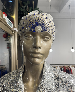 ТЮРБАН из вуали со стразами Swarovski by Beretkah - фото 39484