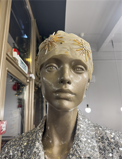 ТЮРБАН из вуали со стразами Swarovski "ЗВЕЗДЫ" by Beretkah - фото 39491