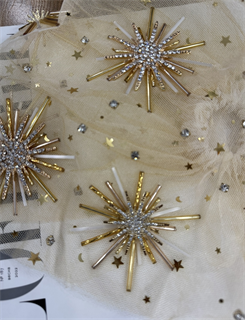 ТЮРБАН из вуали со стразами Swarovski "ЗВЕЗДЫ" by Beretkah - фото 39499