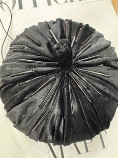 ШЛЯПКА "Таблетка" из бархата by Beretkah - фото 39518