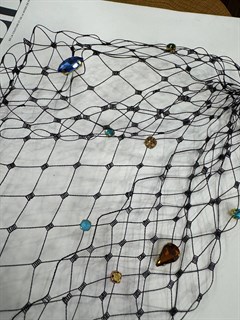 СЕТОЧКА для волос со стразами (черная с цветными) by Beretkah - фото 39527