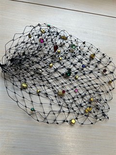 СЕТОЧКА для волос со стразами (черная с цветными) by Beretkah - фото 39529