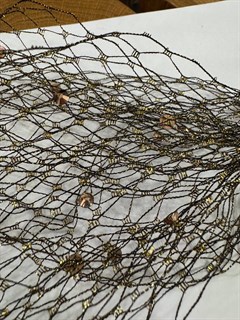 СЕТОЧКА для волос со стразами (черная с золотистыми) by Beretkah - фото 39530