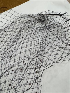 СЕТОЧКА для волос со стразами (черная с серебристым) by Beretkah - фото 39534