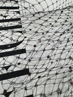 СЕТОЧКА для волос со стразами (черная с серебристым) by Beretkah - фото 39535