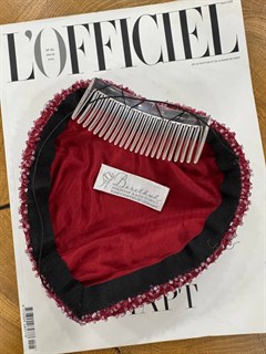 ШЛЯПКА-таблетка "СЕРДЦЕ" из бархата с бисером by Beretkah - фото 39559