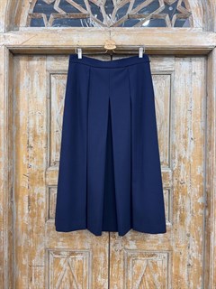 ЮБКА МИДИ со складками (из темно-синей плотной поливискозы) - фото 39625