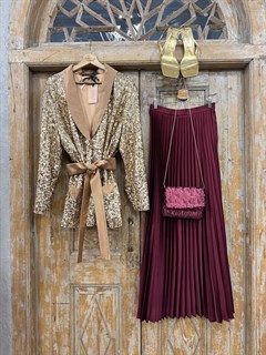 ЮБКА ГОФРЕ макси, длина 100 см (из японского атлас-шелка)