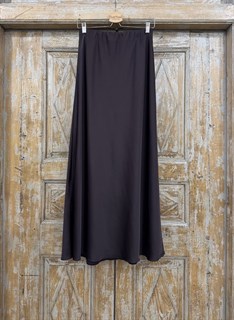 ЮБКА трапеция по косой двойная двусторонняя, длина 100 см от талии (из премиум-атласа), ШОКОЛАД - фото 39663