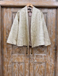 ЖАКЕТ-КИМОНО короткий OneSize  в японском стиле (из золотого жаккарда) - фото 39738