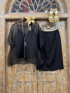 ЮБКА-карандаш однослойная (основа под органзу) из вискозы-кади с кружевом "мережка"