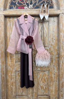 ПЛАТЬЕ КОМБИНАЦИЯ (МИДИ D-90, двустороннее, двойное, на широких бретелях, из премиум-атласа), ШОКОЛАД