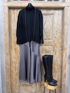 СВИТЕР оверсайз с горлом OneSize (из вискозы с полиэстером) - фото 40202