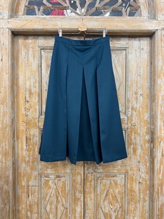 ЮБКА МИДИ со складками (из премиум шерсти, Темная бирюза) - фото 40284