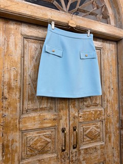 ЮБКА (ТРАПЕЦИЯ, МИНИ, с клапанами, из поливискозы) - фото 40359