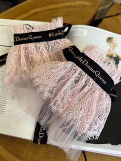 МАНЖЕТЫ плиссе с кружевом на ленте LittleDramaQueen - фото 40388