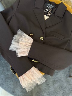 МАНЖЕТЫ плиссе с кружевом на ленте LittleDramaQueen - фото 40394