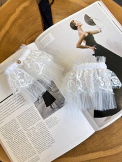 МАНЖЕТЫ c кружевом на пуговице - фото 40408