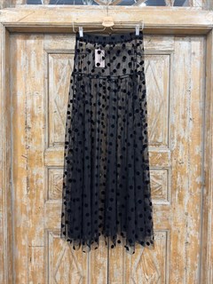 ЮБКА полупрозрачная, на кокетке, с оборкой из фатина в горох - фото 40445