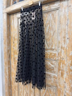 ЮБКА полупрозрачная, на кокетке, с оборкой из фатина в горох - фото 40447