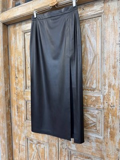 ЮБКА карандаш миди с разрезом (из ЭКО-кожи) - фото 40520