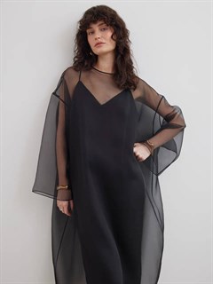 КОМБИНАЦИЯ на тонких бретельках с кружевом "мережка" (из вискозы-кади)