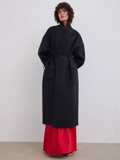 ПЛАТЬЕ с драпировкой, подрезом на запАхе, цельнокроенными рукавами и двойной юбкой по косой (из премиум-атласа), (D-100), КРАСНЫЙ - фото 40678