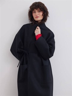 ПЛАТЬЕ с драпировкой, подрезом на запАхе, цельнокроенными рукавами и двойной юбкой по косой (из премиум-атласа), (D-100), КРАСНЫЙ - фото 40679