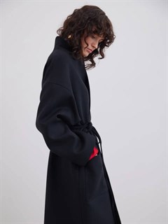 КАРДИГАН-ПАЛЬТО в стиле оверсайз (из пальтовой шерсти в рубчик) - фото 40699