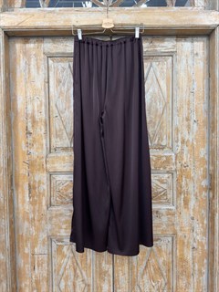 БРЮКИ ШИРОКИЕ односторонние, свободные, на мягкой резинке, единый размер, из премиум атласа - фото 40774