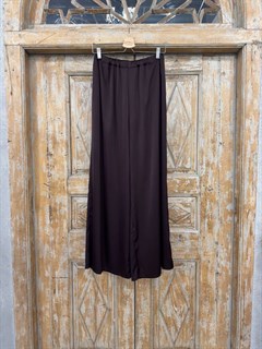 БРЮКИ ШИРОКИЕ односторонние, свободные, на мягкой резинке, единый размер, из премиум атласа - фото 40777