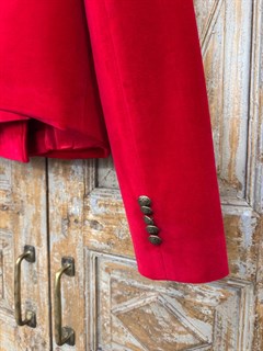 ЖАКЕТ-МУНДИР "Наполеон" из бархата, расшитый в стиле тесьмой, (КРАСНЫЙ) - фото 40816