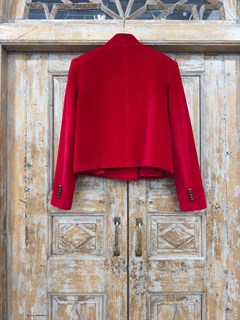 ЖАКЕТ-МУНДИР "Наполеон" из бархата, расшитый в стиле тесьмой, (КРАСНЫЙ) - фото 40817