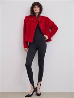 ЖАКЕТ-МУНДИР "Наполеон" из бархата, расшитый в стиле тесьмой, (КРАСНЫЙ) - фото 40823