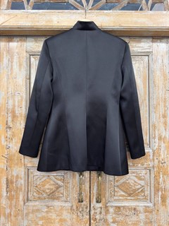 КИТАЙСКИЙ жакет "Mandarin"  (из премиум дабл-дюшеса), ЧЕРНЫЙ - фото 40843