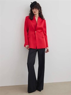 БРЮКИ "Эмили" прямые, слегка расклешенные к низу (из вискозы-кади), ЧЕРНЫЙ - фото 40872