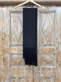 ПОЯС-КУШАК с бахромой (из плотного атласа), ЧЕРНЫЙ - фото 40888