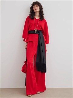 ПОЯС-КУШАК с бахромой (из плотного атласа), ЧЕРНЫЙ - фото 40892