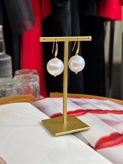 СЕРЬГИ с большой жемчужиной от SMYKOVA