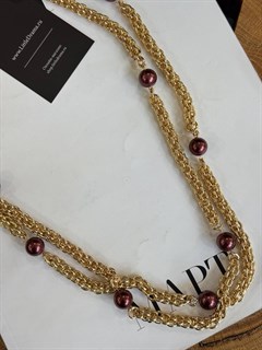 СОТУАР из жемчуга МАЙОРКА с цепями от SMYKOVA