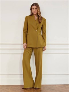 БРЮКИ "Эмили" прямые, слегка расклешенные к низу (из премиальной шерсти), ГРУША