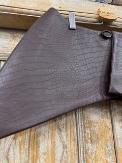 БАСКА скульптурная (из ЭКО-кожи "КРОКОДИЛ"),  ШОКОЛАД - фото 41707